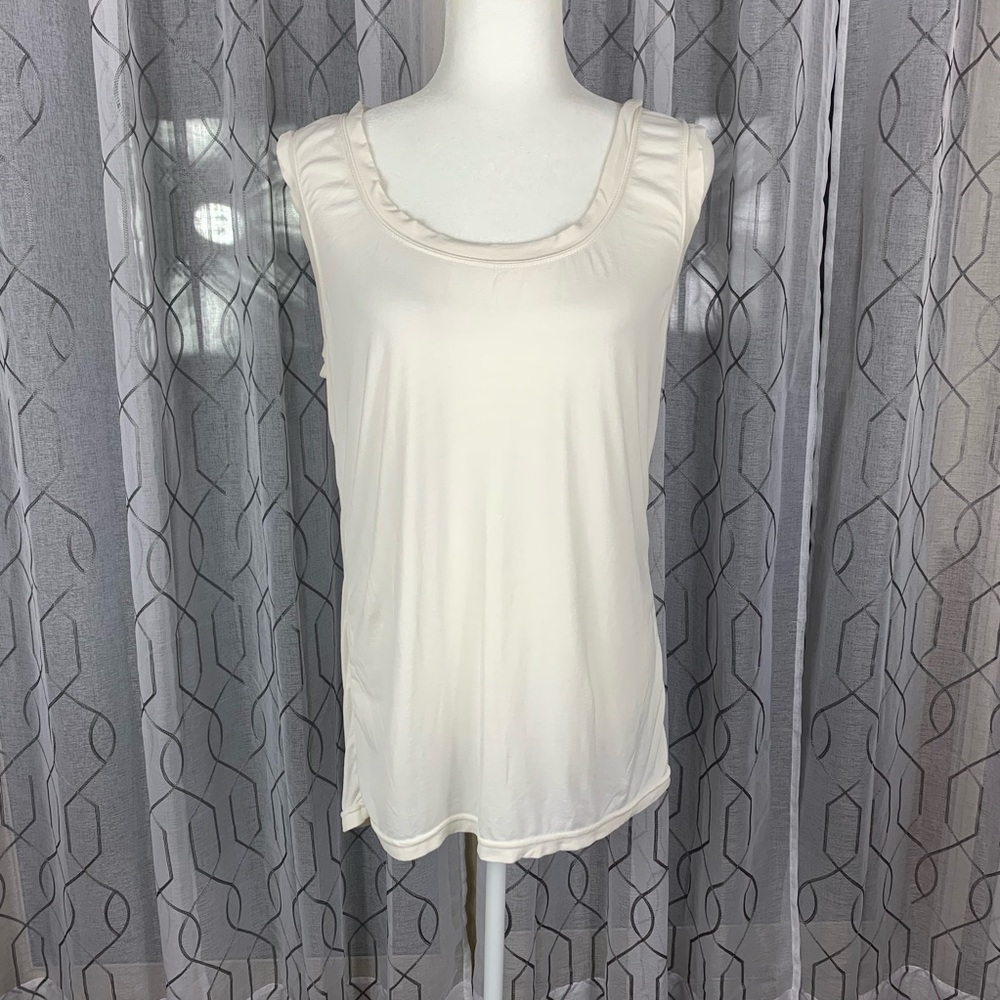 Banana Republic Factory Basic Ivory Top Medium - Picture 1 of 5